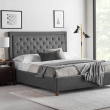 Load image into Gallery viewer, Eastman Platform Bed Base from Malouf - The Mattress Experts - Cayman Islands, linens, linen, sheets, sheet sets, organic, Cayman, Grand Cayman, Mattress, mattresses, matress, matresses, matress experts, mattress expert, Mattress Gallery, blankets, duvets, comforters, blanket, organic, pillow, pillows, linen, linens, sheets, sheet sets, bedding, topper, duvet, headboards, platform bed, beds, bases, bed frame, bed frames