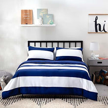 Load image into Gallery viewer, Linenspa Microfiber Youth Comforter - Rugby Stripe