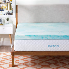 Load image into Gallery viewer, Linenspa 3" Gel Swirl Memory Foam Topper