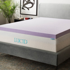 Lucid 4" Gel and Lavender Topper with Cover