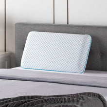 Load image into Gallery viewer, Weekender Gel Memory Foam Pillow + Reversible Cooling Cover - The Mattress Experts - Cayman Islands, linens, linen, sheets, sheet sets, organic, Cayman, Grand Cayman, Mattress, mattresses, blankets, duvets, comforters, blanket, bedding, organic bedding, organic linen, organics, cotton, all natural, Egyptian cotton, bed frames, platform beds, bedroom furniture, bedroom, furniture, pillow, pillows

