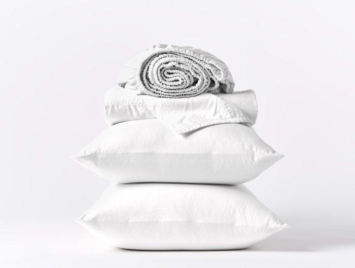 Organic Relaxed Sateen Sheet Set King Alpine White - The Mattress Experts - Cayman Islands